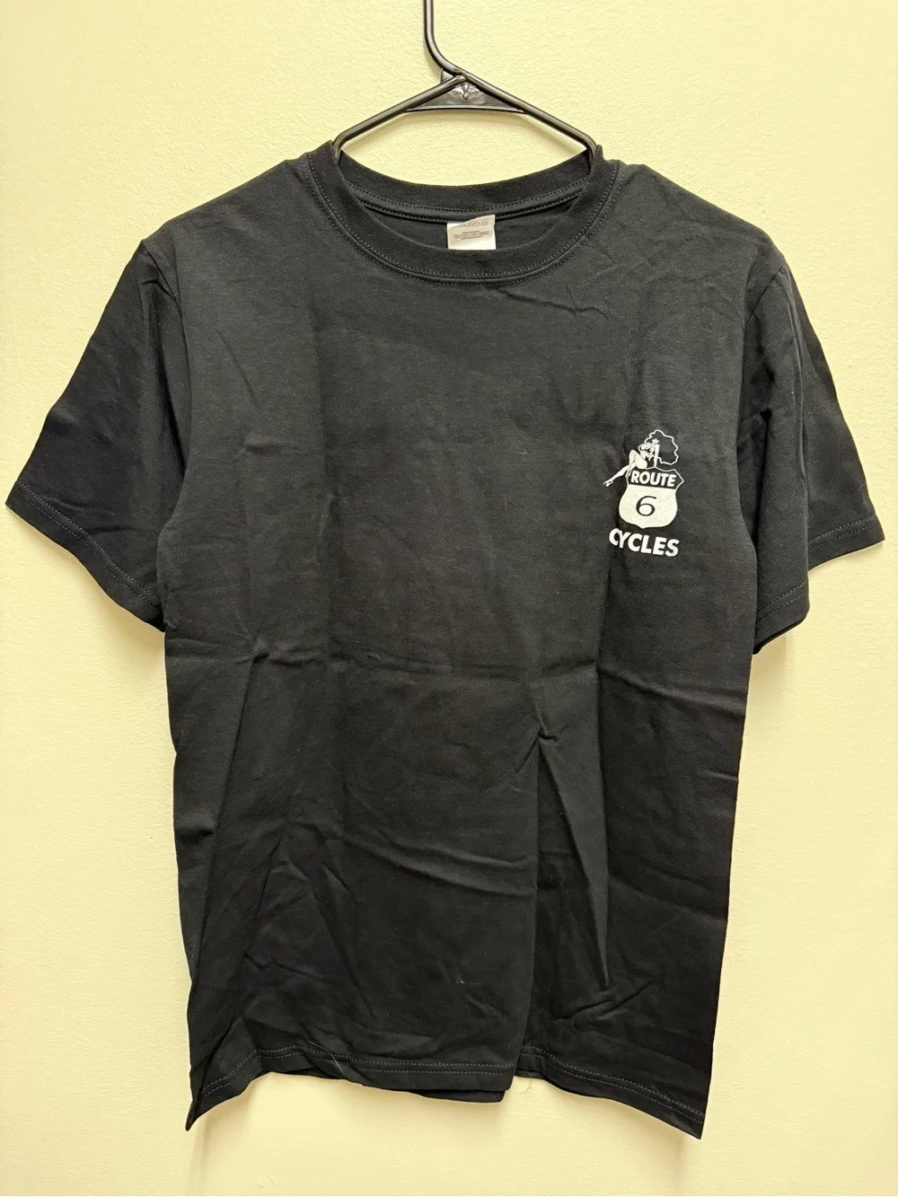 Route 6 Cycles Scottsville VA Men’s Black Sz Sm T-shirt Unworn Like New